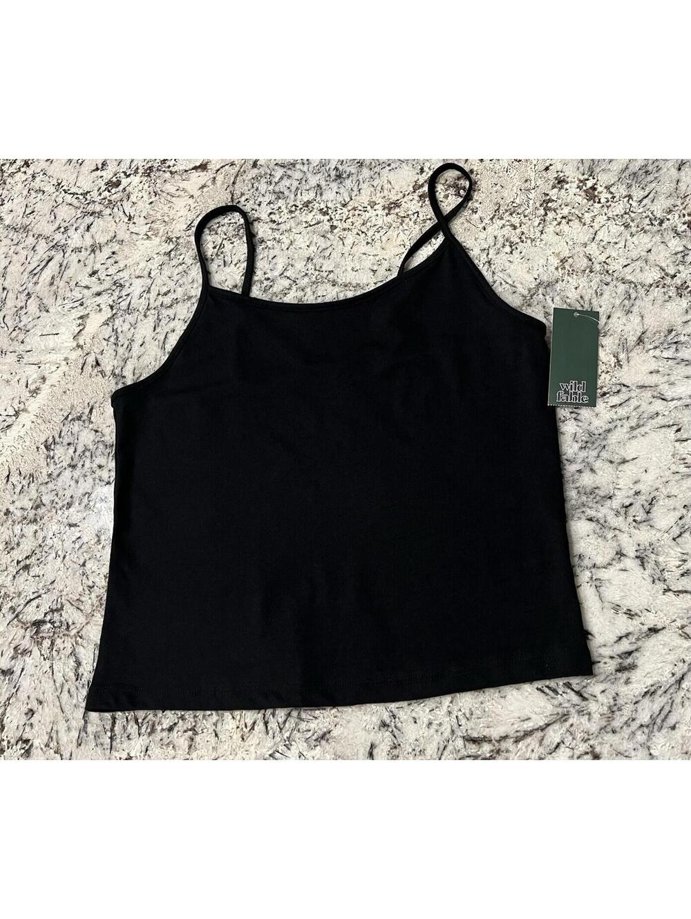 Wild Fable Tank Top XL Black Spaghetti Strap Summer New